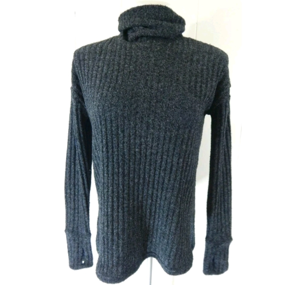 Athleta Transit Ribbed Turtleneck Pullover